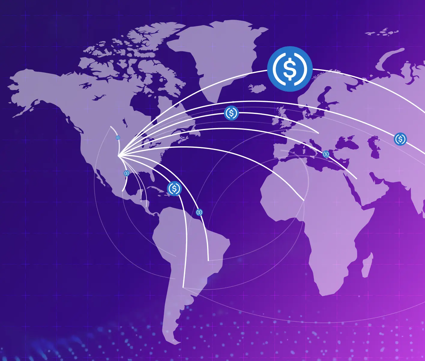 instant stablecoin global payout map